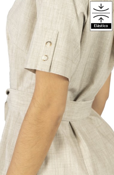 VESTIDO CAMISERO BEIGE