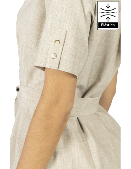 VESTIDO CAMISERO BEIGE