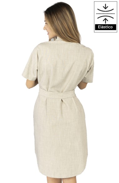 VESTIDO CAMISERO BEIGE