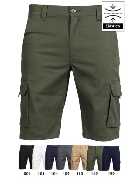BERMUDA UNISEX MULTIBOLSILLOS ELASTICA