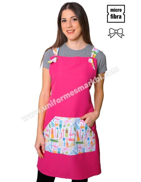 GREMBIULE MATERIALE SCOLASTICO FUXIA