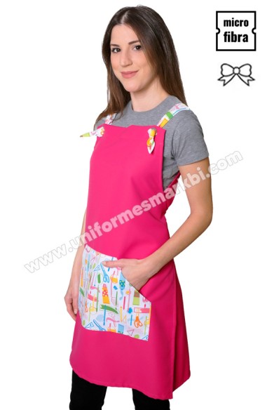 GREMBIULE MATERIALE SCOLASTICO FUXIA