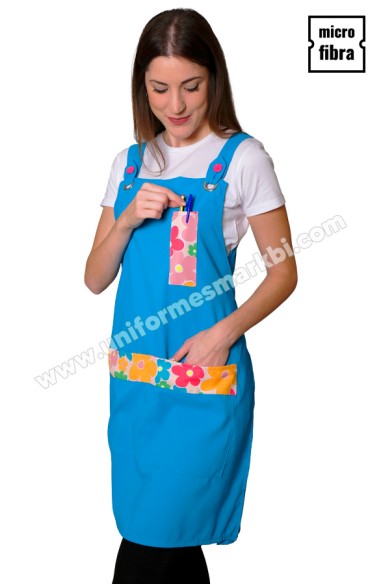 ESTOLA FLORES TURQUESA