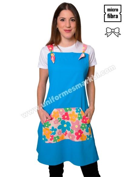 GREMBIULE FIORI DI COLORI TURCHESSE