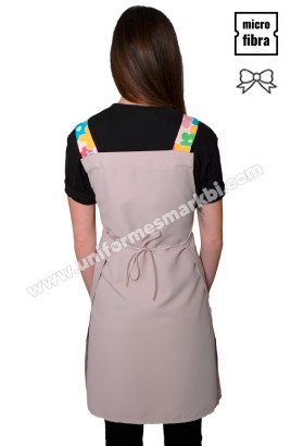 ESTOLA FLORES DE COLORES BEIGE 2