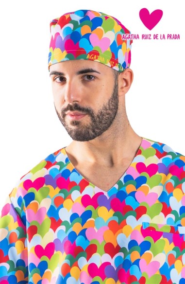 CAPPELLO CHIRURGO CINGHIE AGATHA CUORE MULTICOLORE