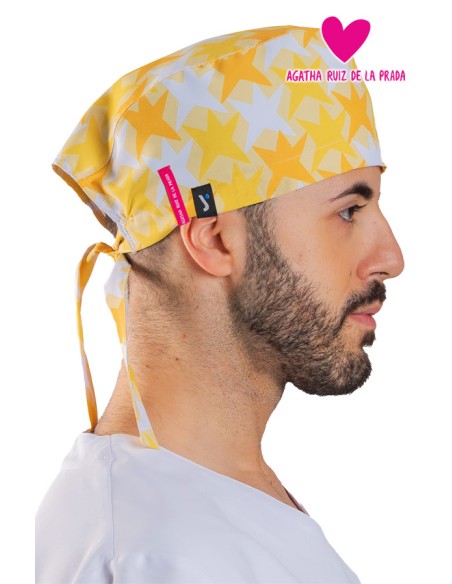 GORRO CIRUJANO TIRAS AGATHA COMETAS AMARILLO