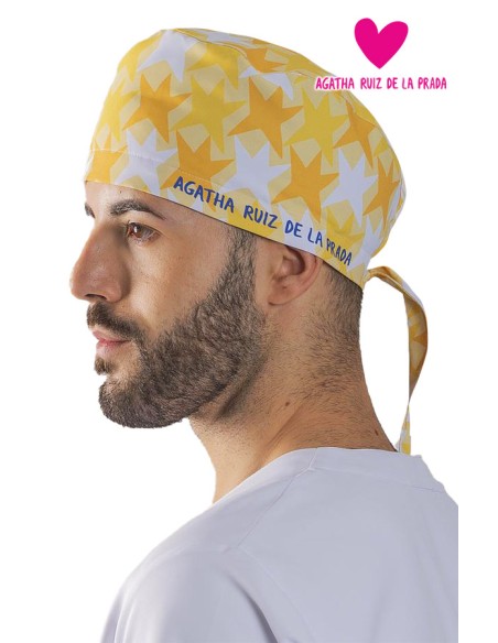 GORRO CIRUJANO TIRAS AGATHA COMETAS AMARILLO