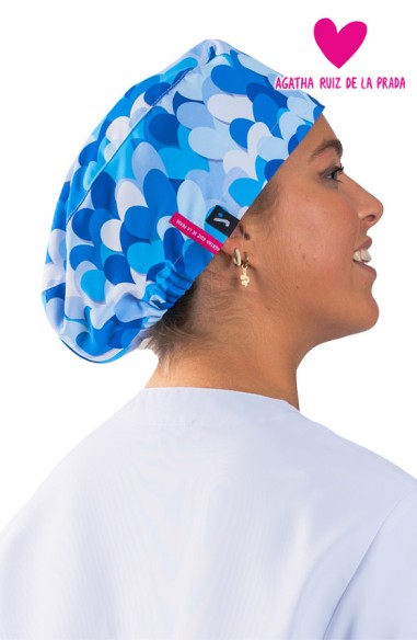 CAPPELLO CHIRURGO GOMMA AGATHA CUORE BLU