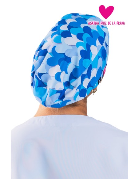 CAPPELLO CHIRURGO GOMMA AGATHA CUORE BLU