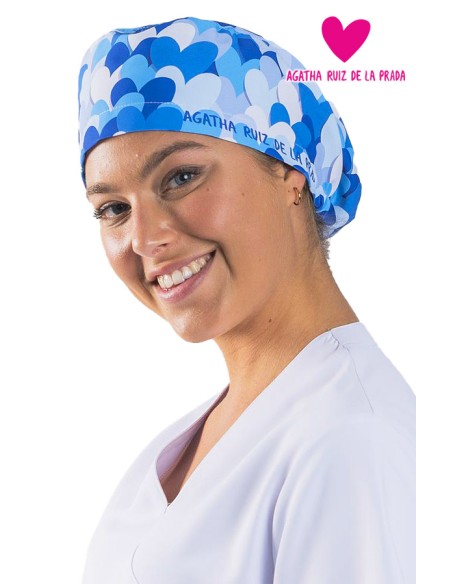 CAPPELLO CHIRURGO GOMMA AGATHA CUORE BLU