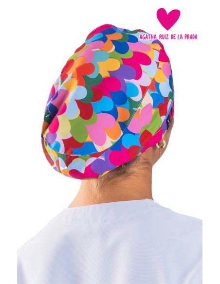 CAPPELLO CHIRURGO GOMMA AGATHA CUORE MULTICOLORE