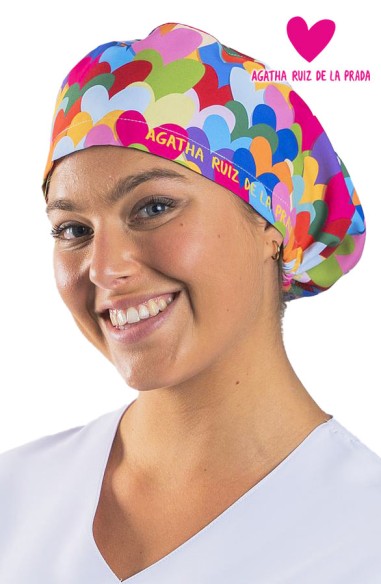 GORRO CIRUJANO GOMA AGATHA CORAZONES...