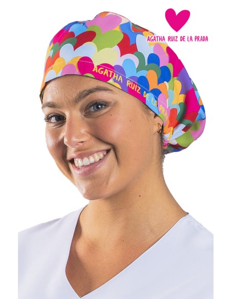 CAPPELLO CHIRURGO GOMMA AGATHA CUORE MULTICOLORE
