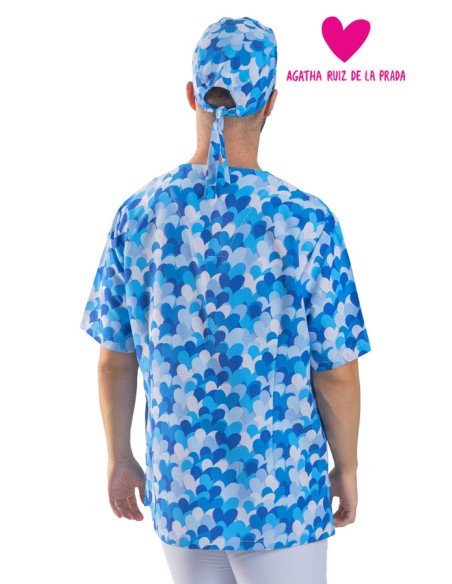 BLUSA UNISEX MICROFIBRA AGATHA CUORE AZUL