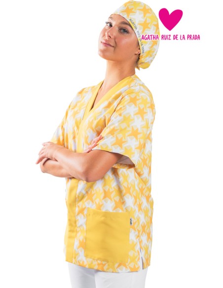 BLUSA UNISEX MICROFIBRA AGATHA COMETAS AMARILLO