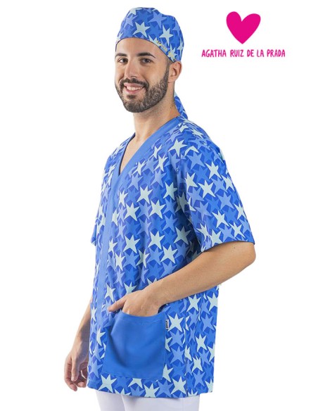 BLUSA UNISEX MICROFIBRA AGATHA AQUILONI BLU