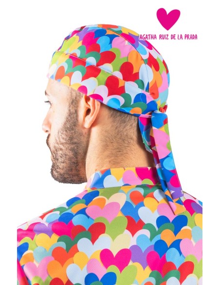 BANDANA PIRATI COTTONE AGATHA CUORE MULTICOLORE