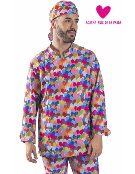 GIACCA CUCINA AGATHA CUORE COTONE MULTICOLORE