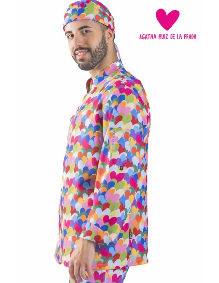 GIACCA CUCINA AGATHA CUORE COTONE MULTICOLORE