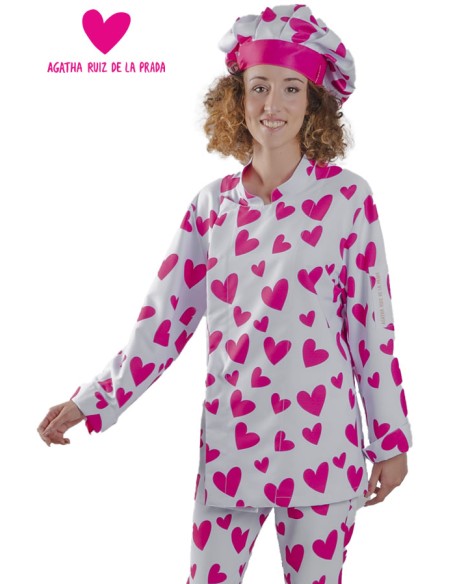 GIACCA DA CUCINA UNISEX AGATHA CUORE ROSA