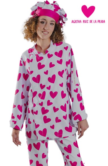 GIACCA DA CUCINA UNISEX AGATHA CUORE ROSA