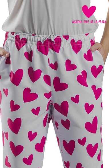 PANTALÓN COCINA UNISEX AGATHA CUORE ROSA