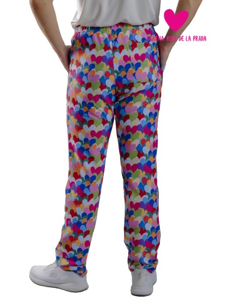 PANTALONE CUCINA AGATHA CUORE COTONE MULTICOLORE
