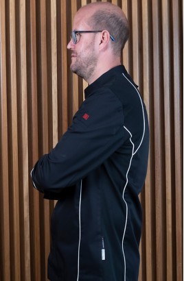 CHAQUETA COCINA UNISEX APIS NEGRA 2