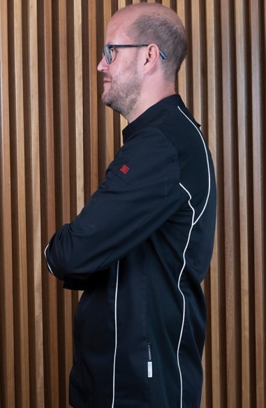 CHAQUETA COCINA UNISEX APIS NEGRA