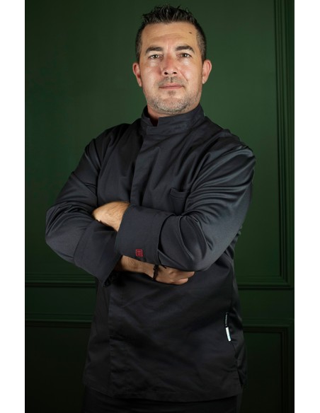 CHAQUETA COCINA UNISEX AGNI NEGRA