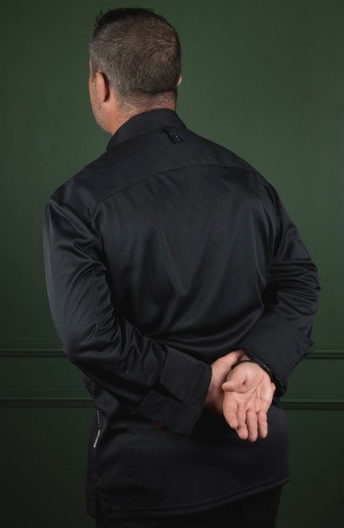 CHAQUETA COCINA UNISEX AGNI NEGRA