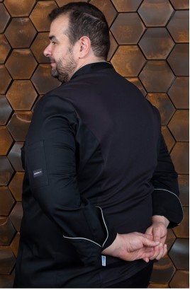 CHAQUETA COCINA UNISEX ICARO NEGRA 2