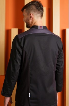 CHAQUETA COCINA HOMBRE HELIOS NEGRA 2