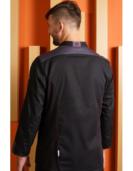 CHAQUETA COCINA HOMBRE HELIOS NEGRA
