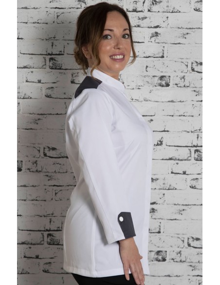 CHAQUETA COCINA MUJER ARTEMISA BLANCA