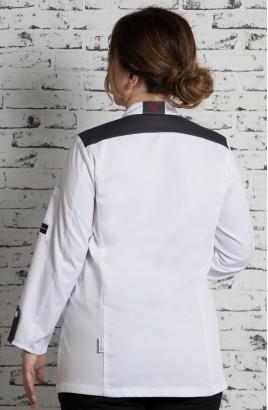 CHAQUETA COCINA MUJER ARTEMISA BLANCA 2