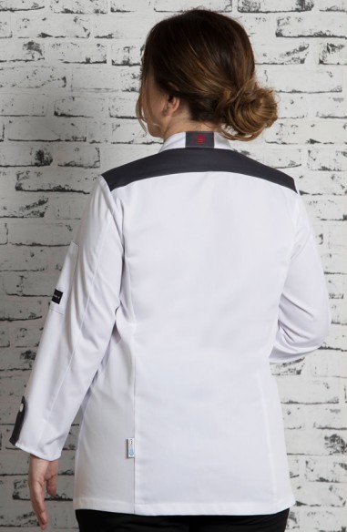 CHAQUETA COCINA MUJER ARTEMISA BLANCA