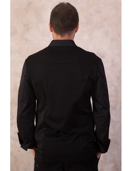 CHAQUETA COCINA UNISEX VULCANO NEGRA