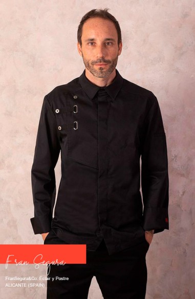 CHAQUETA COCINA UNISEX VULCANO NEGRA