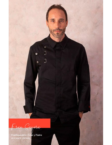 CHAQUETA COCINA UNISEX VULCANO NEGRA