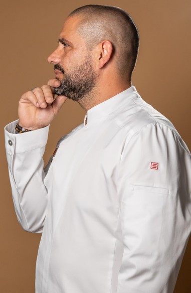 CHAQUETA COCINA UNISEX HUBAL BLANCA