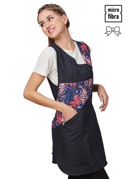 GREMBIULE TASCA ZIP VERBENA NAVY