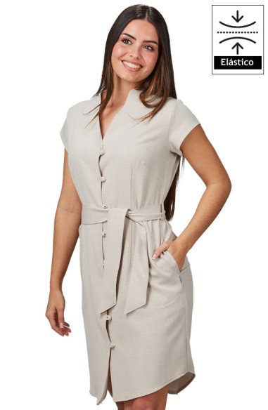 VESTIDO BOTÓN FORRADO VIVAZ