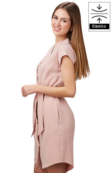 VESTIDO BOTÓN FORRADO VIVAZ
