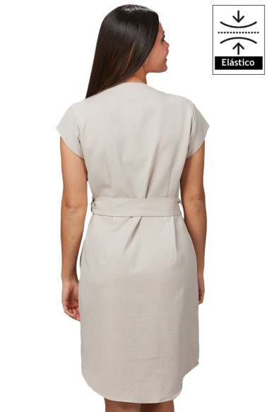 VESTIDO BOTÓN FORRADO VIVAZ