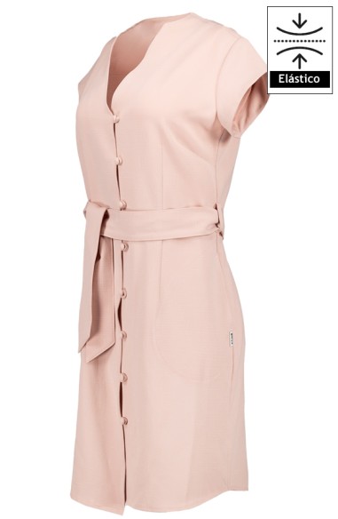 VESTIDO BOTÓN FORRADO VIVAZ