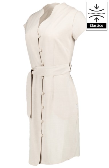 VESTIDO BOTÓN FORRADO VIVAZ