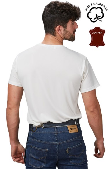 DELANTAL CORTO VAQUERO Y PIEL