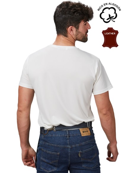 DELANTAL CORTO VAQUERO Y PIEL